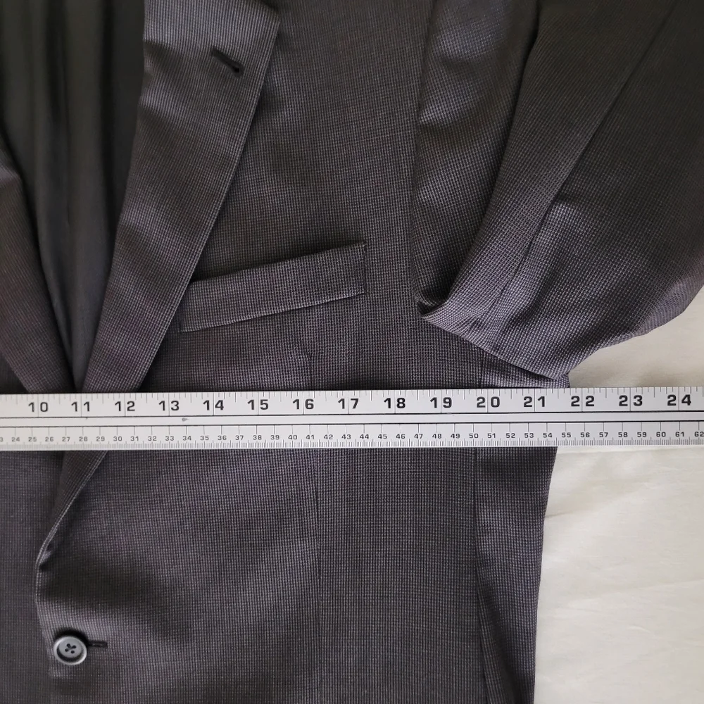 42L Burberry London Dark Brown Houndstooth Wool Blazer‎ Luxury Y2K 90s